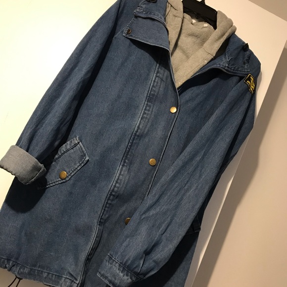 zaful button up denim jacket and hooded vest